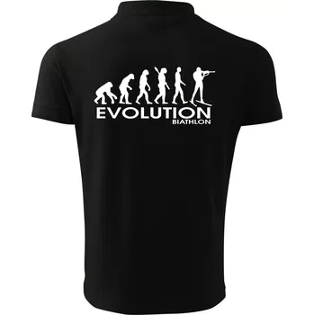 Pánská košile Evoluce biatlonu Biathlon - Polokošile pánská Pique Polo 203 - 3XL ( Černá )
