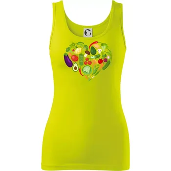 Dámské tričko Zelenina Srdce - Dámské tílko - XL ( Limetková )