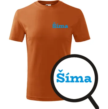 Chlapecké tričko Oranžové dětské tričko Šíma - dětské tričko se jménem - barva oranžová - velikost 12let