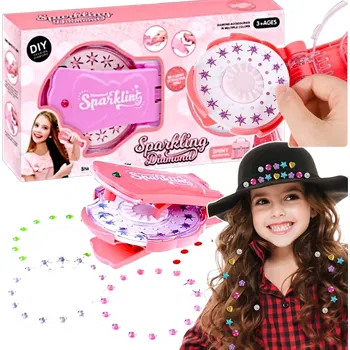 kreativní sada SADA PRO VÝROBU DIAMANTOVÝCH KŘIŠŤÁLY OZDOB NA OBLEČENÍ - LISOVACÍ STROJEK A ŠABLONY