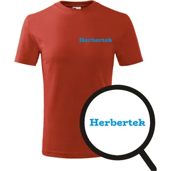 Chlapecké tričko Červené dětské tričko Herbertek - dětské tričko se jménem - barva červená - velikost 10let