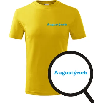 Chlapecké tričko Žluté dětské tričko Augustýnek - tričko se jménem - barva žlutá - velikost 12let