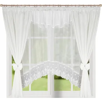 Obraz Dekorativní sada krátkých záclona voál závěsy, 155x400cm