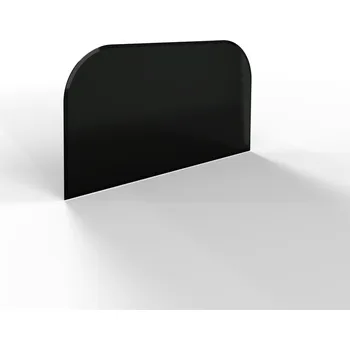 Krbová kamna HS FLAMINGO Sklo pod kamna - FLAMINGO Oblouk 1000x550 mm, černé, fazeta / 2xR200 / 6 mm