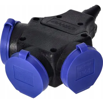 Elektrická zásuvka Elektrická Zásuvka rozbočka Orno černá