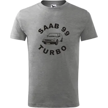 Chlapecké tričko Šedé dětské tričko Saab 99 Turbo - barva šedá - velikost 10let