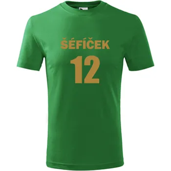 Chlapecké tričko Zelené dětské tričko Šéfíček 12 - dárky pro chlapce 12 let - barva zelená - velikost 4roky