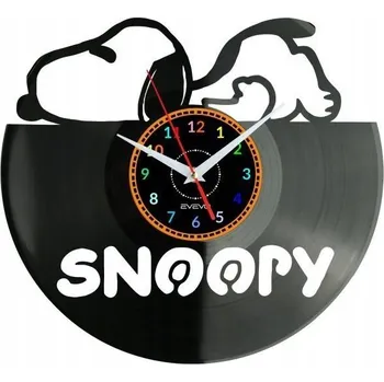 Hodiny SNOOPY NÁSTĚNNÉ HODINY DEKORATIVNÍ MODERNÍ VINYLOVÁ DESKA