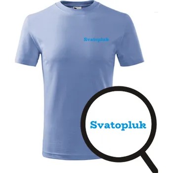 Světle modré dětské tričko Svatopluk - dětské tričko se jménem - barva modrá - velikost 10let