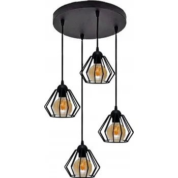 Závěsné svítidlo Fibram Lighting DRÁTĚNÉ LAMPY 4-bodové světlo E27