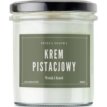Svíčka Sójová vonná svíčka Pistáciový krém Vosk i Knot 1 ks