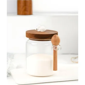 Dóza na potraviny Sinsay - Skleněná nádoba na potraviny s víkem - hnědá - 935GM-88X - 935GM-88X-ONE