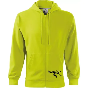 Pánská mikina Capoeira velký - Mikina s kapucí na zip trendy zipper - S ( Limetková )
