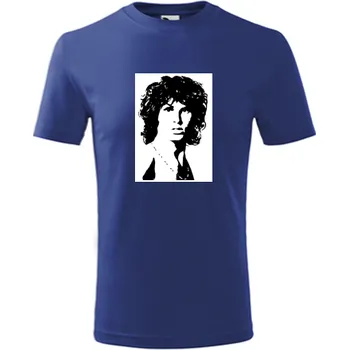 Chlapecké tričko Modré dětské tričko Jim Morrison - barva modrá - velikost 12let
