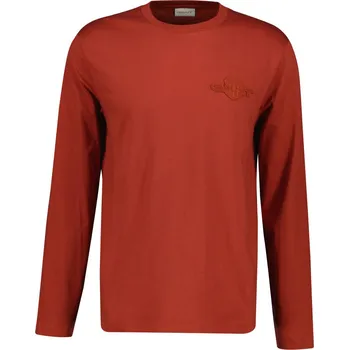 Pánské oblečení TRIČKO GANT REG TONAL SHIELD LS T-SHIRT MODERN RUST