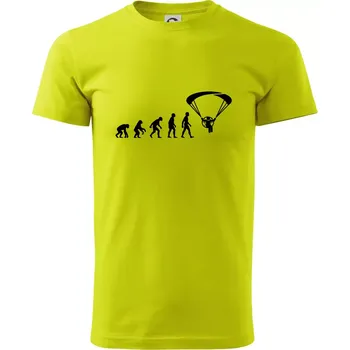 Evoluce paramotor - Klasické pánské triko vyšší gramáže - S ( Limetková )