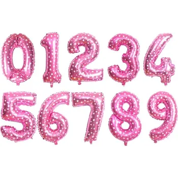 Balónek Nafukovací číslice | nafukovací balónky čísla - Růžová,80 cm,1