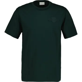 Pánské oblečení TRIČKO GANT REG TONAL SHIELD SS T-SHIRT TARTAN GREEN