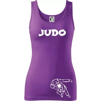 Dámské tričko Judo nápis + postavy - Dámské tílko - XS ( Fialová )