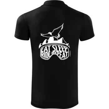 Pánská košile Eat sleep ride repeat - hory - Polokošile Victory sportovní (dresovina) - S ( Černá )
