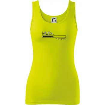 Dámské tričko In progress titul MUDr. doktor doktorka medicíny - Dámské tílko - XL ( Limetková )