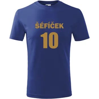 Chlapecké tričko Modré dětské tričko Šéfíček 10 - dárek pro dítě 10 let - barva modrá - velikost 8let
