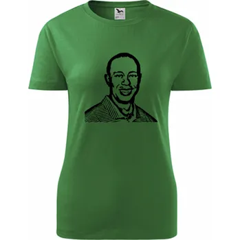 Dámské tričko Zelené dámské tričko Tiger Woods - barva zelená - velikost M