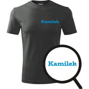 Pánská móda Grafitové tričko Kamilek - tričko se jménem - barva antracit - velikost XXL