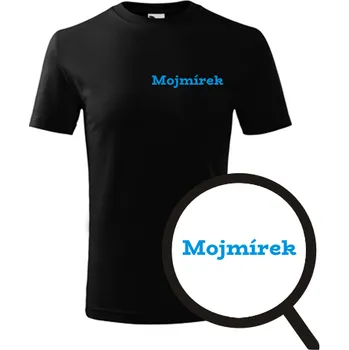 Chlapecké tričko Černé dětské tričko Mojmírek - dětské tričko se jménem - barva černá - velikost 12let