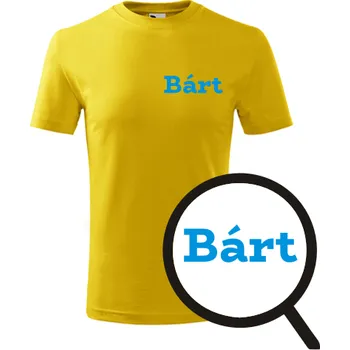Chlapecké tričko Žluté dětské tričko Bárt - tričko se jménem - barva žlutá - velikost 10let