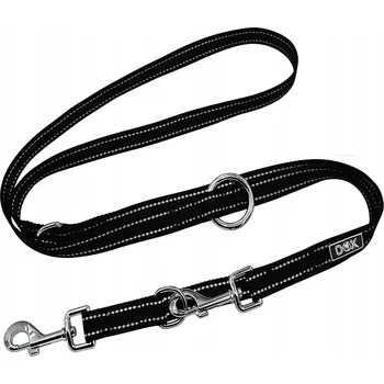 Vodítko pro psa DVOJITÁ VODÍTKO PRO PSA reflexní L DLOUHÁ 200 cm + ZÁSOBNÍK NA SÁČKY