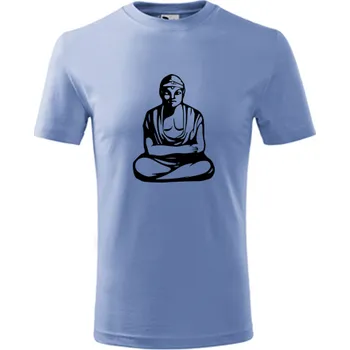 Chlapecké tričko Světle modré dětské tričko Buddha - barva modrá - velikost 4roky