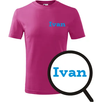 Chlapecké tričko Purpurové dětské tričko Ivan - dětské tričko se jménem - barva purpurová - velikost 6let