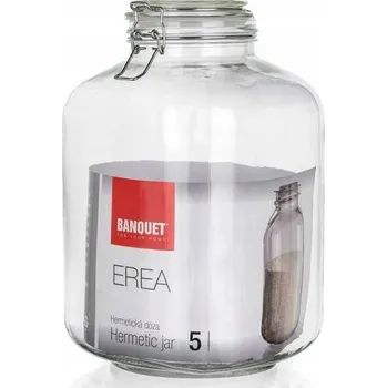 Dóza na potraviny Dóza skleněná s patentním uzávěrem EREA 5 l, hermetická
