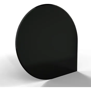 Krbová kamna HS FLAMINGO Sklo pod kamna - FLAMINGO Kapka 1100x1100 mm, černé, fazeta / 6 mm