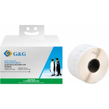 Samolepící etiketa G&G Etiketten 41mm x 89mm sw-ws Komp. m. Dymo 11356/ s0722560