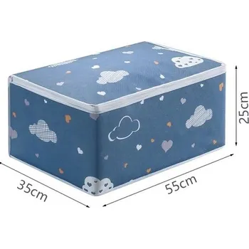 Úložný box Velká skládací úložná taška s víkem na oblečení a peřiny | Úložné vaky na peřiny - 55x35x25cm-691