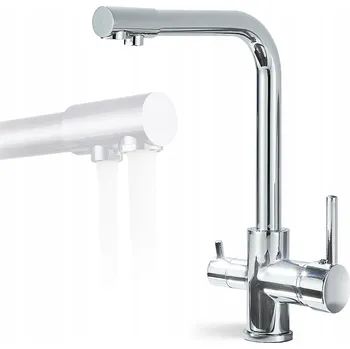 Vodovodní baterie Stojánková kuchyňská baterie Armatura Plus Fluxus, stříbrná