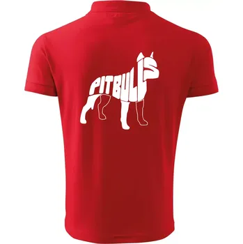 Pánská košile Pit Bull Teriér - Polokošile pánská Pique Polo 203 - 4XL ( Červená )
