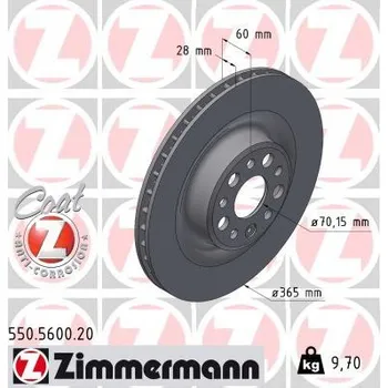 Brzdový kotouč Brzdový kotouč ZIMMERMANN 550.5600.20
