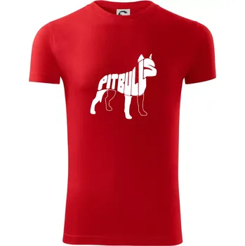 Pánské oblečení Pit Bull Teriér - Viper FIT - Pánské zůžené tričko - 3XL ( Červená )