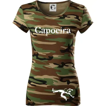 Dámské tričko Capoeira velký - Dámské maskáčové triko - XS ( Hnědý maskáč )