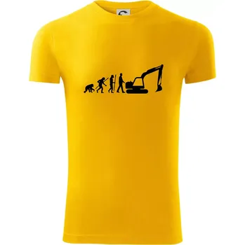 Evoluce bagr velký - Viper FIT - Pánské zůžené tričko - 3XL ( Žlutá )