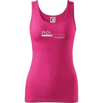 Dámské tričko In progress titul PhDr. doktor / doktorka filozofie - Dámské tílko - M ( Purpurová )