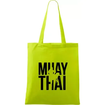 Nápis Muay Thai - Taška bavlněná - 42 x 38 cm ( Limetková )