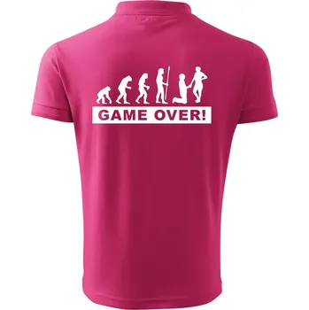 Pánská košile Game over evoluce - Polokošile pánská Pique Polo 203 - M ( Purpurová )