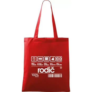 Čárový kód rodič - Taška bavlněná - 42 x 38 cm ( Červená )