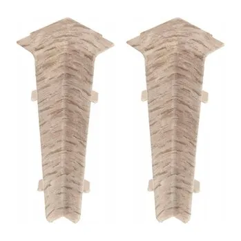 soklová lišta Vnitřní roh Cezar hliníkový 75 x 22, délka 22 cm, Dub Liguria