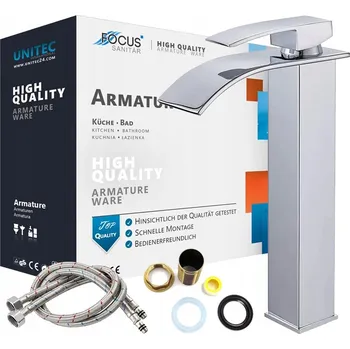 Vodovodní baterie Stojánková umyvadlová baterie Focus Sanitar Focus stříbrná