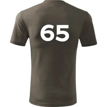 Army tričko s číslem 65 - na fotbal - fotbalové tričko - barva hnědá - velikost XL